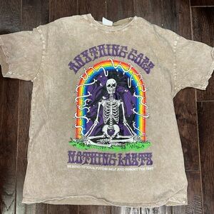 Empyre Tan Kids Tee with Skeleton and Rainbow